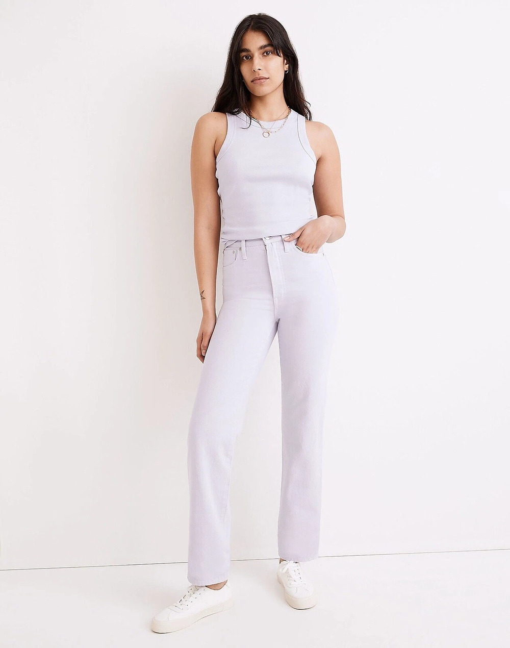 NWT Madewell Perfect Vintage Straight Jean in Light Lavender